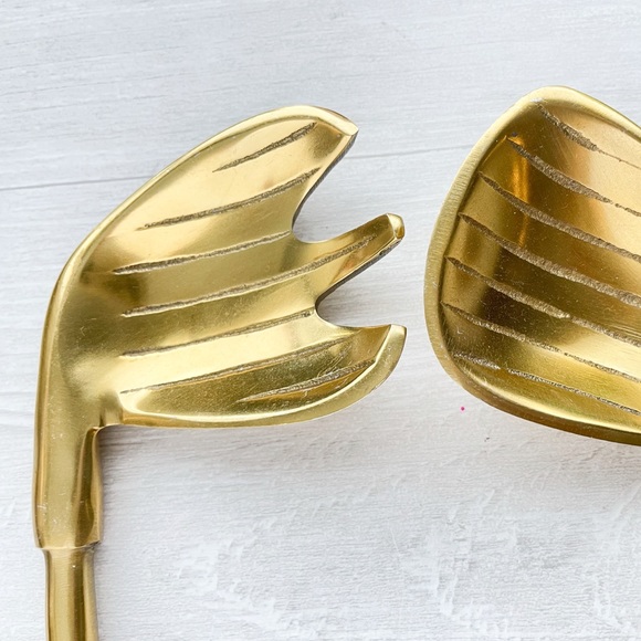 ZAZ DESIGNS Gilded Goldtone Golf Fork & Spoon Server Set - Picture 8 of 17